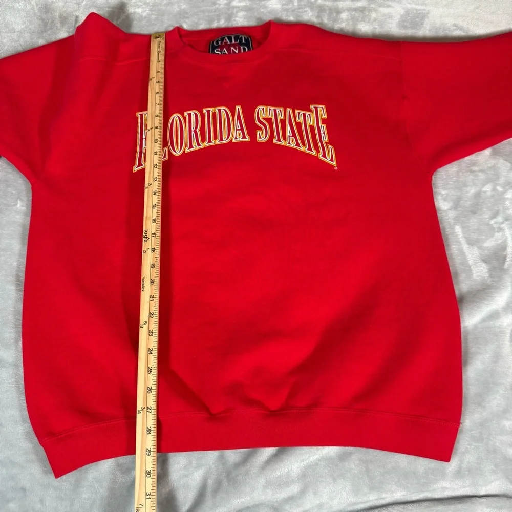 Vintage Florida State FSU Crewneck Sweatshirt Mens XL Faded Red Made In USA 90s - Picture 7 of 8